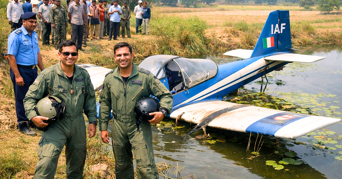 اتر پردیش میں بھارتی فضائیہ کے تربیتی طیارے کا حادثہ ہوا لیکن خوش قسمتی سے دونوں پائلٹس محفوظ رہے۔ جانیں کیسے پائلٹس نے کنٹرول شدہ لینڈنگ کر کے جانیں بچائیں پرائے گڑھ کے قریب تربیتی طیارہ حادثے کا شکار ہوا، لیکن پائلٹس کی مہارت اور ہمت نے ایک ممکنہ خطرناک صورتحال کو محفوظ طریقے سے حل کر دیا بھارتی فضائیہ کے تربیتی طیارے میں اچانک تکنیکی خرابی آئی، پائلٹس نے تالاب میں محفوظ لینڈنگ کر کے حادثے سے بچا لیا۔ مکمل رپورٹ یہاں پڑھیں اتر پردیش میں تربیتی پرواز کے دوران طیارے کے انجن میں خرابی، پائلٹس بالکل محفوظ ہیں۔ جانیں حادثے کے تفصیلی حالات اور مقامی ردعمل بھارتی فضائیہ کا تربیتی طیارہ حادثے کا شکار ہوا لیکن دونوں پائلٹس محفوظ ہیں۔ حادثے کی وجوہات اور تحقیقات کے بارے میں مکمل معلومات یہاں حاصل کریں